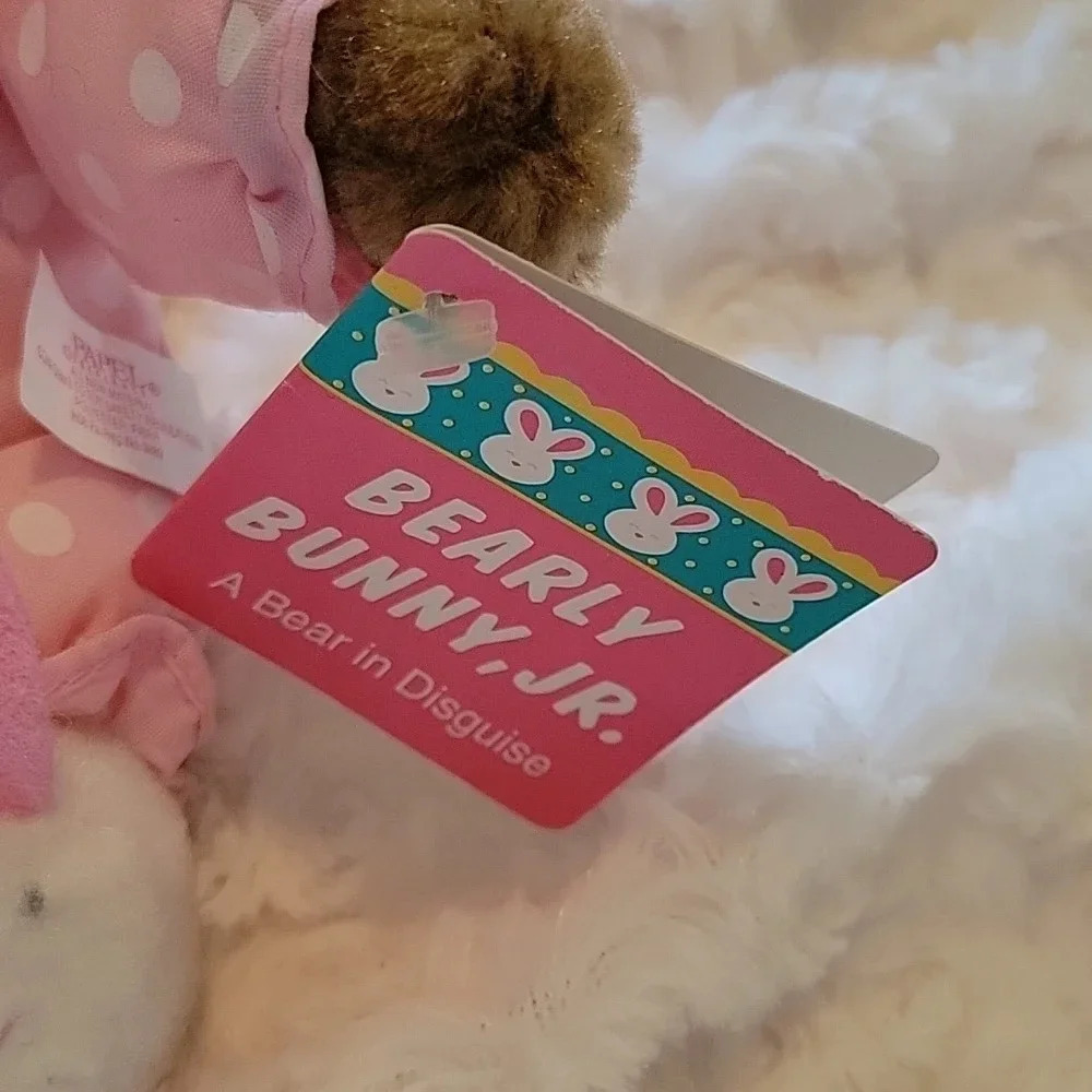 🌴3/$15🌴 Vintage Pink Polka Dot Papel Bearly Bunny Jr in costume kids - Picture 8 of 15
